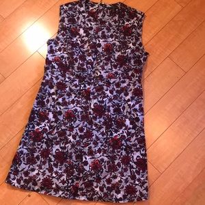 Louis Vuitton Floral Printed Denim A-like Dress
